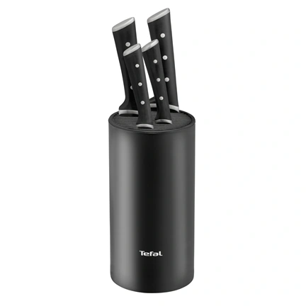 Tefal K2325S75 ICE FORCE műanyag késtartó + 4 kés (kenyérvágó kés, szakácskés, faragókés, univerzális kés)