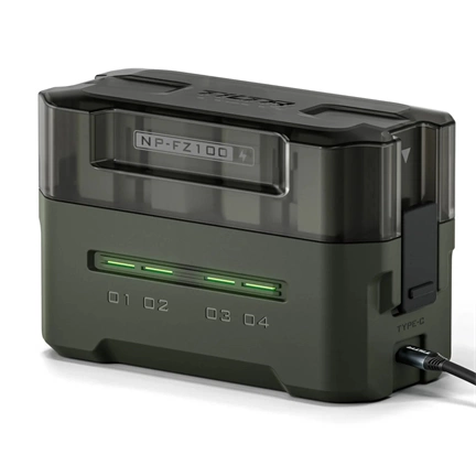 Tilta NP-FZ100 Charging Station Battery Kit (4 Batteries) - Green