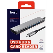 Trust 24191 Halyx Fast USB-C Hub & Card Reader