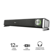 Trust Asto Sound Bar 2.0 12W fekete PC hangszóró