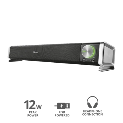 Trust Asto Sound Bar 2.0 12W fekete PC hangszóró