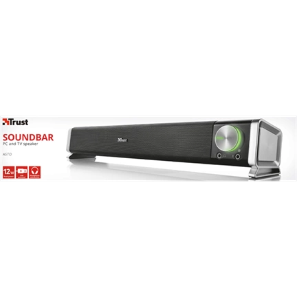 Trust Asto Sound Bar 2.0 12W fekete PC hangszóró