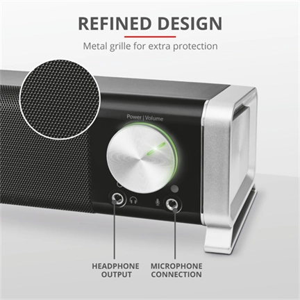 Trust Asto Sound Bar 2.0 12W fekete PC hangszóró