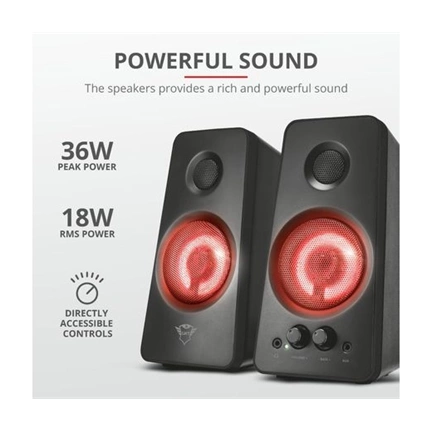 Trust GXT 608 Illuminated 2.0 Speaker Set Black