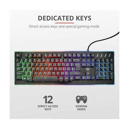 Trust 21839 Gaming GXT 860 Thura Semi-mech Keyboard - US