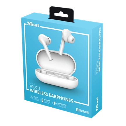Trust Nika Touch Wireless Bluetooth headset fehér