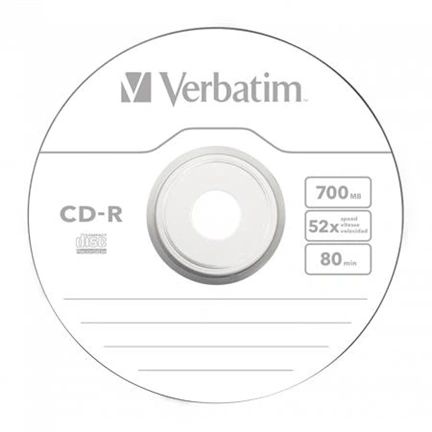 VERBATIM CD-R 700MB 52X Slim tok