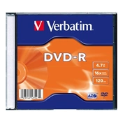 VERBATIM DVD-R 4,7GB 16X SLIM CASE*1  43547