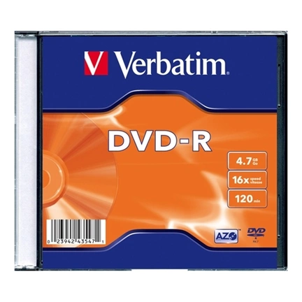 VERBATIM DVD-R 4,7GB 16X SLIM CASE*1  43547