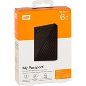 WD My Passport HDD 6TB, USB 3.2 Gen1, fekete