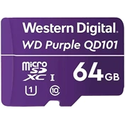 WD Purple 64GB Surveillance microSD XC Class - 10 UHS 1