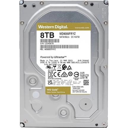 Western Digital WD Gold 3.5 8TB 7200rpm 256MB Cache