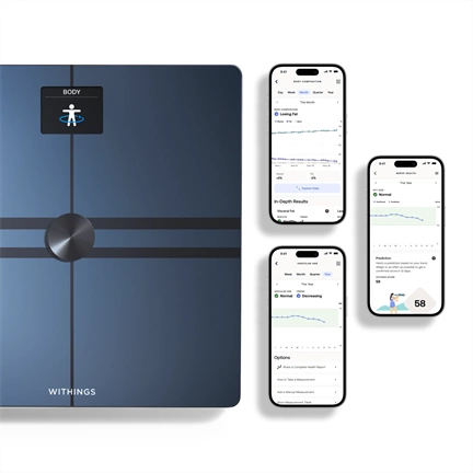 Withings Body Comp Complete Body Analysis Wi-Fi Scale - Fekete