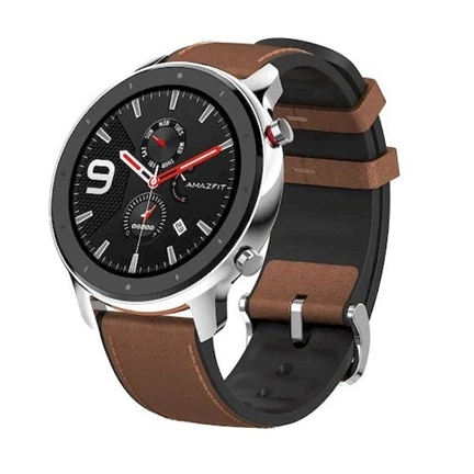Xiaomi Amazfit GTR 47mm - Steel (Brown leather strap)