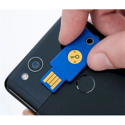 Yubico - YubiKey FIDO2 U2F Security Key, USB-A, NFC, blue