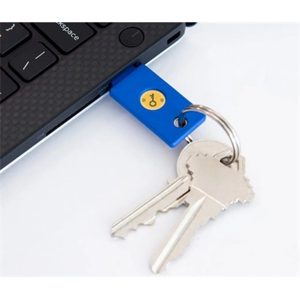 Yubico - YubiKey FIDO2 U2F Security Key, USB-A, NFC, blue