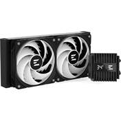 Zalman Alpha2 A24 komplett vízhűtőrendszer, 2x120mm, ARGB szivattyú és ventilátorok, fekete